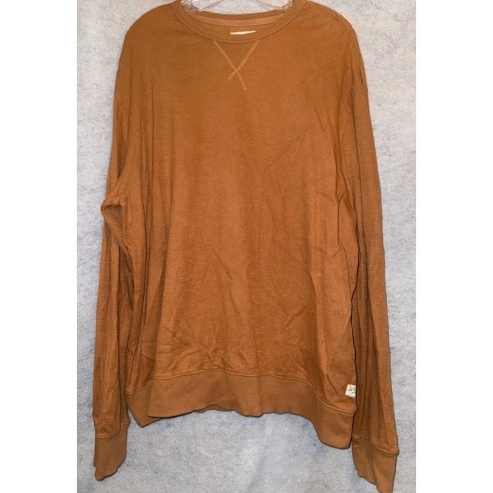 Southern Tide Long Sleeve Crew Neck Sweatshirt‎ Amber Ochre XL Cotton Modal